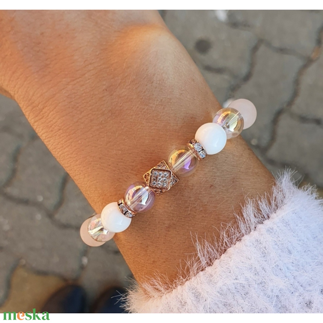 Yvonne Design rosegold luxury ásványkarkötő - rombusz - ékszer - karkötő - ásványkarkötő - Meska.hu Yvonne Design rosegold luxury ásványkarkötő - rombusz - ékszer - karkötő - ásványkarkötő - Meska.hu