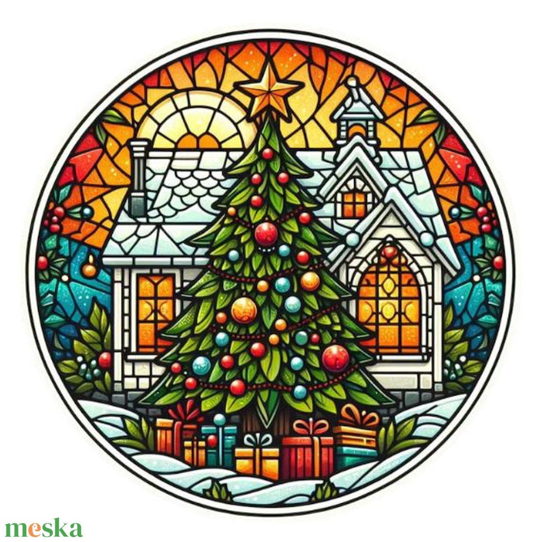 Karácsonyi festett ÜVEG ABLAKDÍSZ WORKSHOP - gyere és alkoss valami extrát, iparművész műtermében - diy (csináld magad) - workshop & tanfolyam - Meska.hu