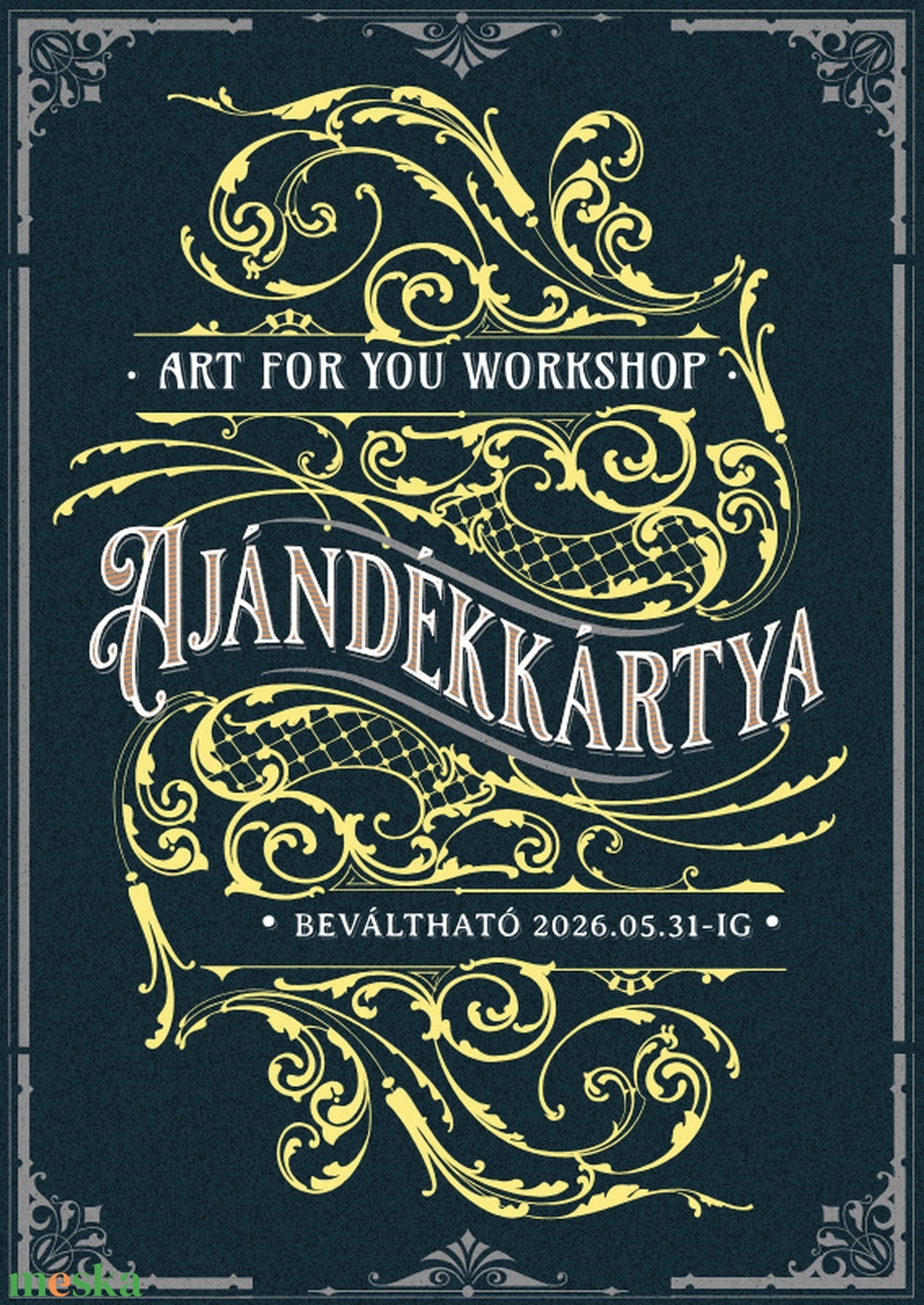 AJÁNDÉKKÁRTYA SZEMÉLYES WORKSHOPra KARÁCSONYRA - Budapesten az Art for You-ban - diy (csináld magad) - workshop & tanfolyam - Meska.hu
