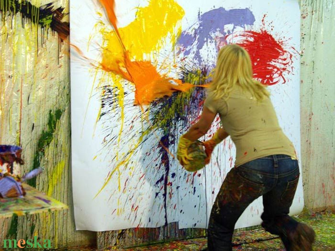 PÁROS SZABADFESTÉS WORKSHOP Valentin napra - gyere és alkoss valami extrát, iparművész műtermében - diy (csináld magad) - workshop & tanfolyam - Meska.hu