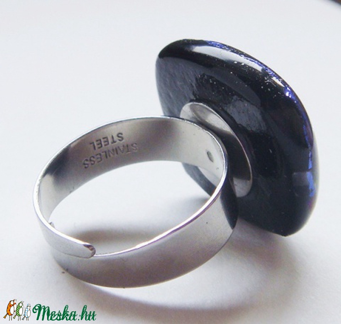 Aqua blue - üveggyűrű - - Meska.hu Aqua blue - üveggyűrű - - Meska.hu
