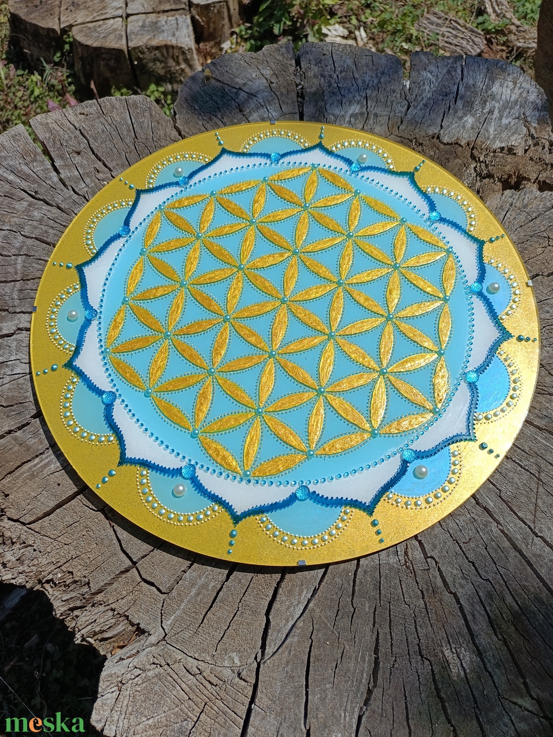 Az Élet virága mandala  - otthon & életmód - dekoráció - spiritualitás - mandala - Meska.hu