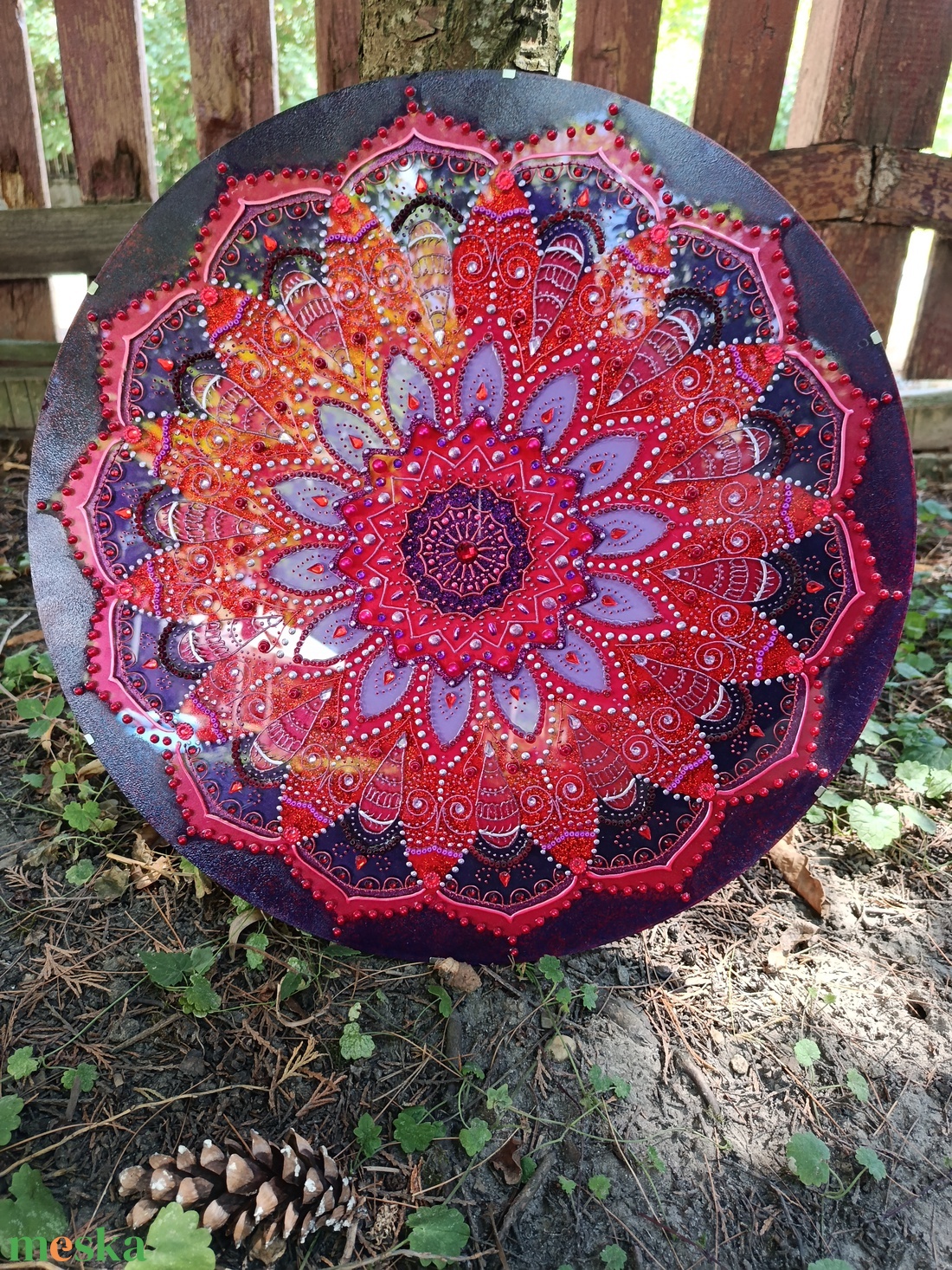 Tűzvirág mandala  - otthon & életmód - dekoráció - spiritualitás - mandala - Meska.hu