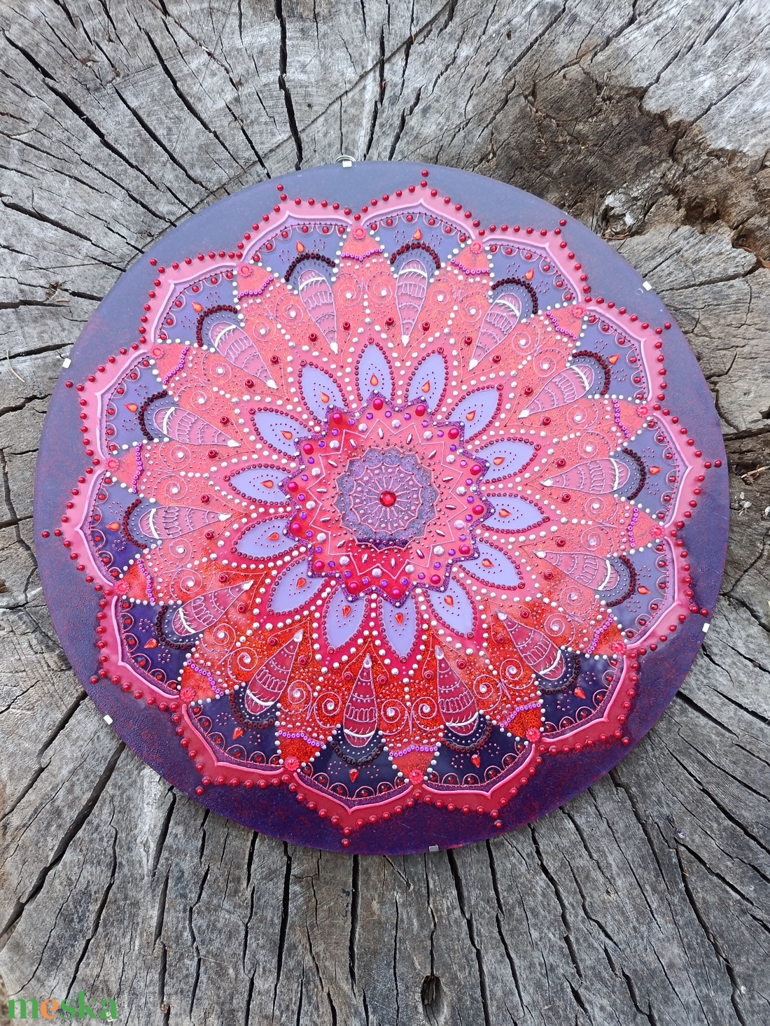 Tűzvirág mandala  - otthon & életmód - dekoráció - spiritualitás - mandala - Meska.hu
