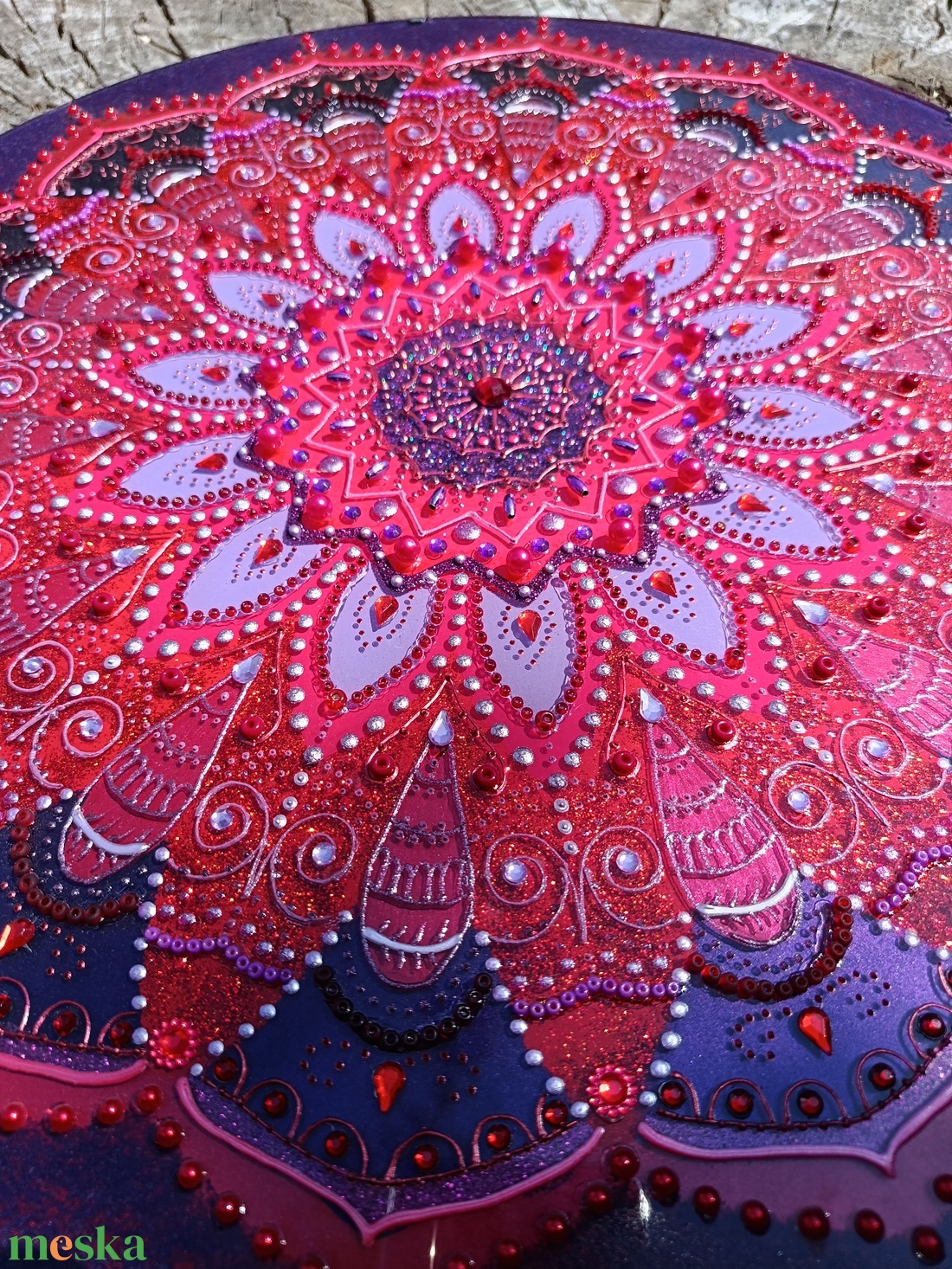 Tűzvirág mandala  - otthon & életmód - dekoráció - spiritualitás - mandala - Meska.hu