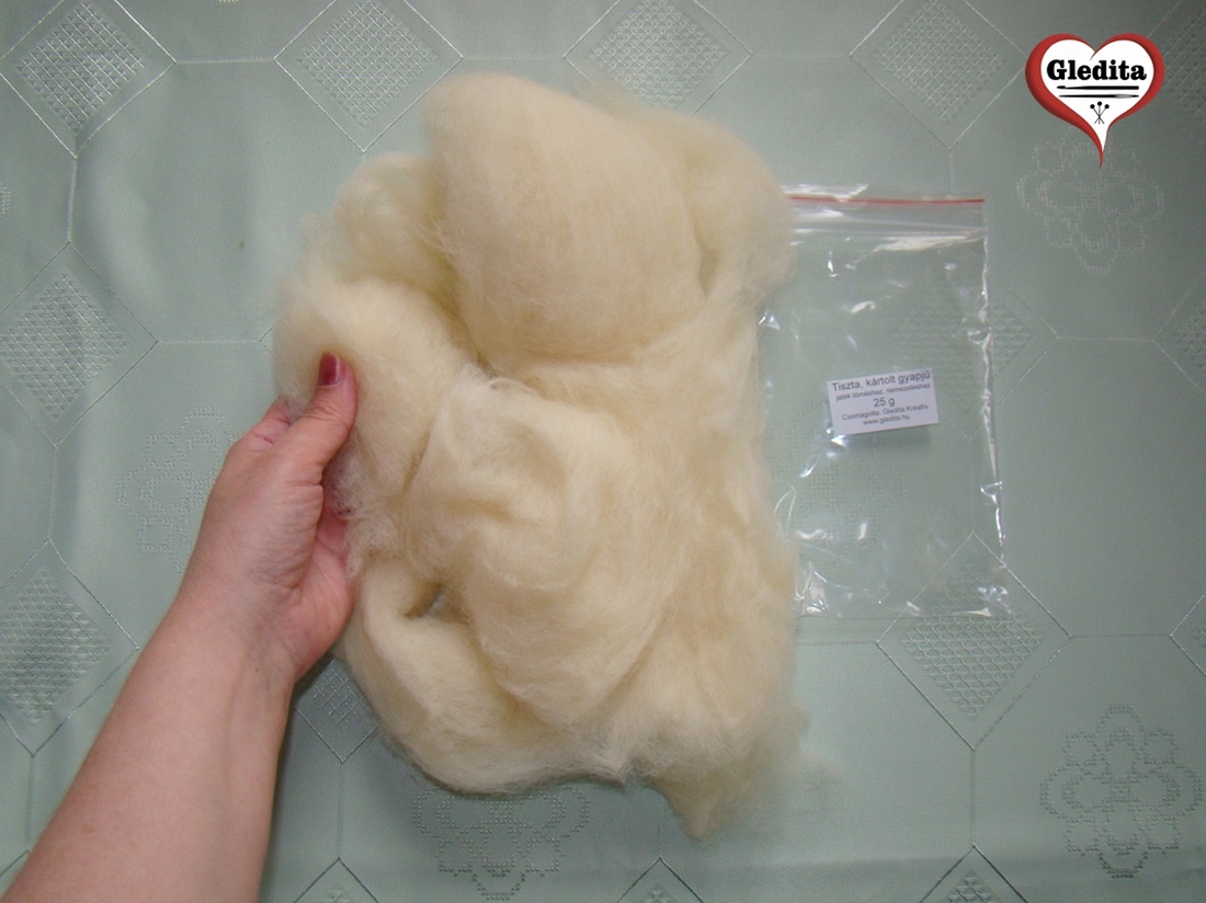 Nemezelhető gyapjú - 25 g - kellékek & szerszámok - vegyes alapanyag - gyapjú, nemez - Meska.hu