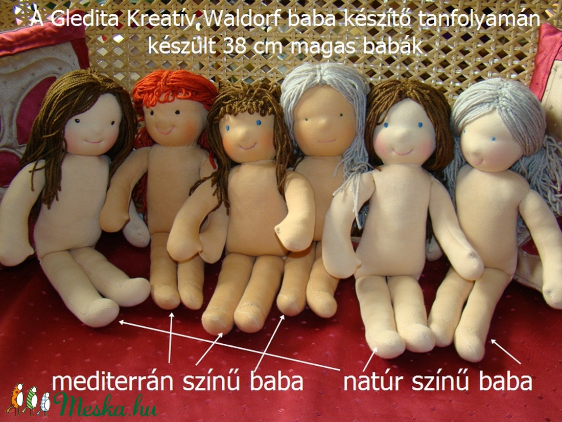 Baba alapanyag csomag 25 cm magas waldorf jellegű babához, NATÚR SZÍNBEN - kellékek & szerszámok - vegyes alapanyag - gyapjú, nemez - Meska.hu