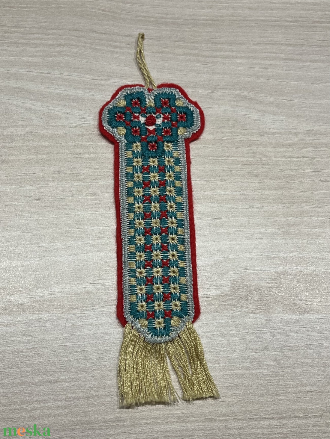 Hímzett könyvjelző - hardanger hímzéssel  - könyv & zene - könyvjelző - Meska.hu