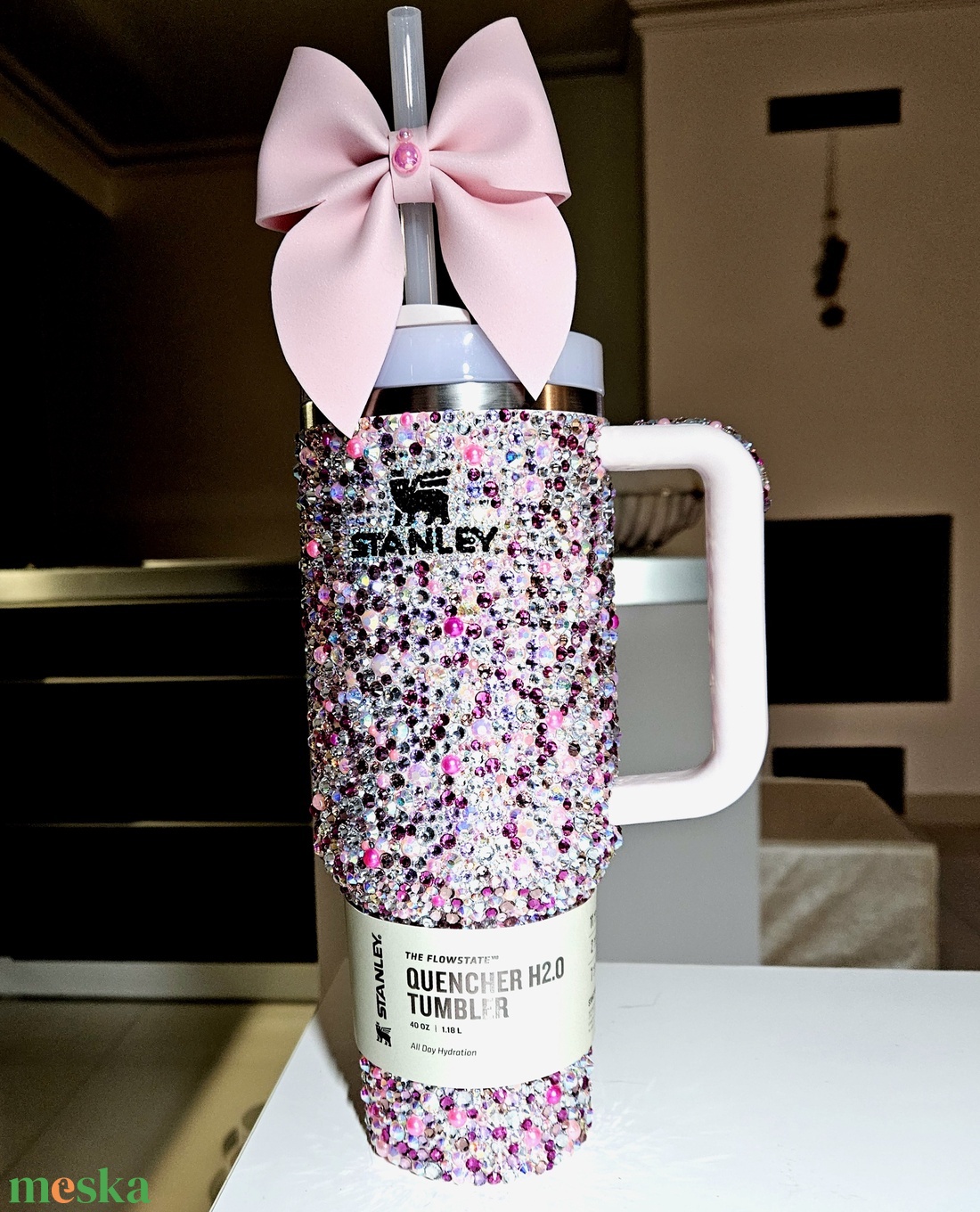 Termosz Stanley üvegkővel díszítve - otthon & életmód - konyhafelszerelés, tálalás - italos kellékek - kulacsok - Meska.hu