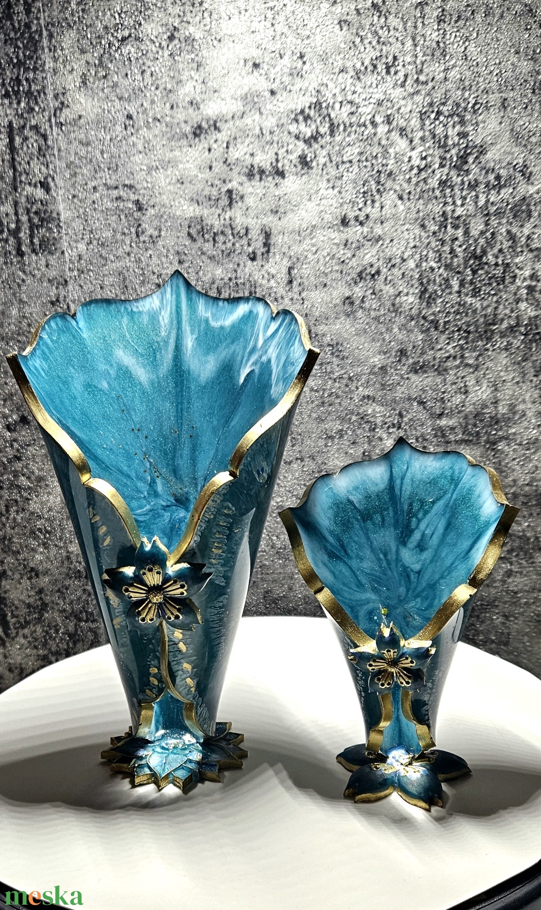 Kehely formájú asztali dísz, sminkecset tartó, műkörmös ecsettartó, toll tartó, dekor virágtartó - otthon & életmód - dekoráció - asztal és polc dekoráció - asztaldísz - Meska.hu