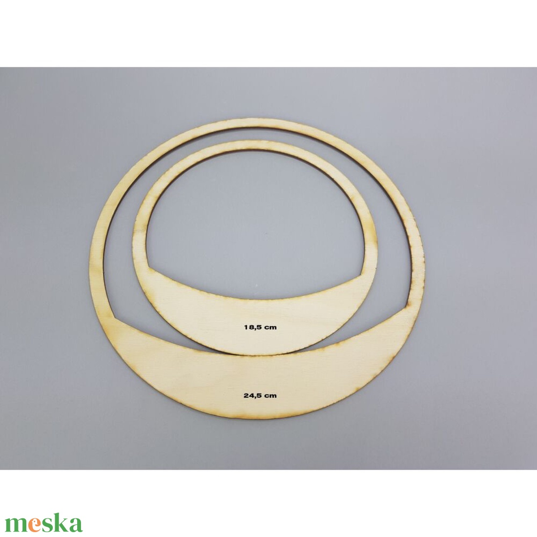 Íves koszorú alap - kicsi 18,5 cm (1 db) - kellékek & szerszámok - hobby fa alapanyag - egyéb fatermék - Meska.hu