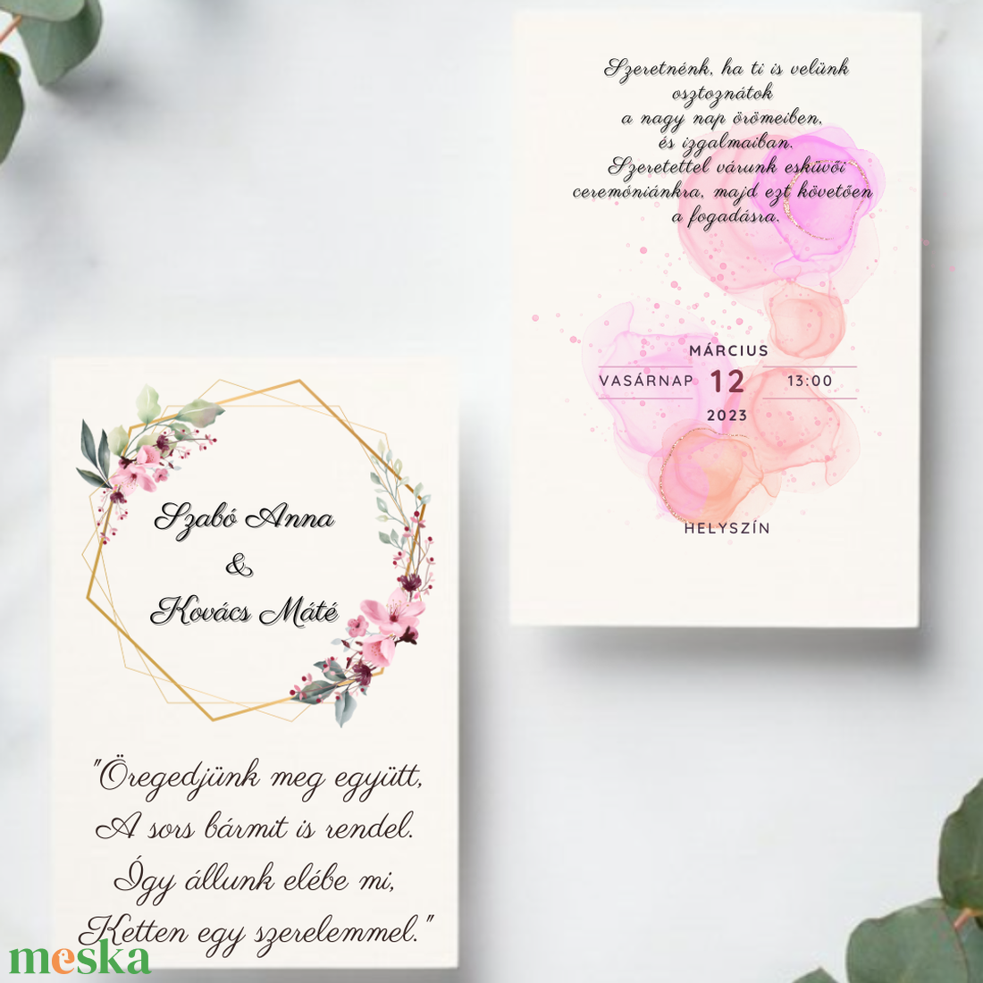 Esküvői meghívó borítékkal #pink-arany - esküvő - meghívó & kártya - meghívó - Meska.hu Esküvői meghívó borítékkal #pink-arany - esküvő - meghívó & kártya - meghívó - Meska.hu