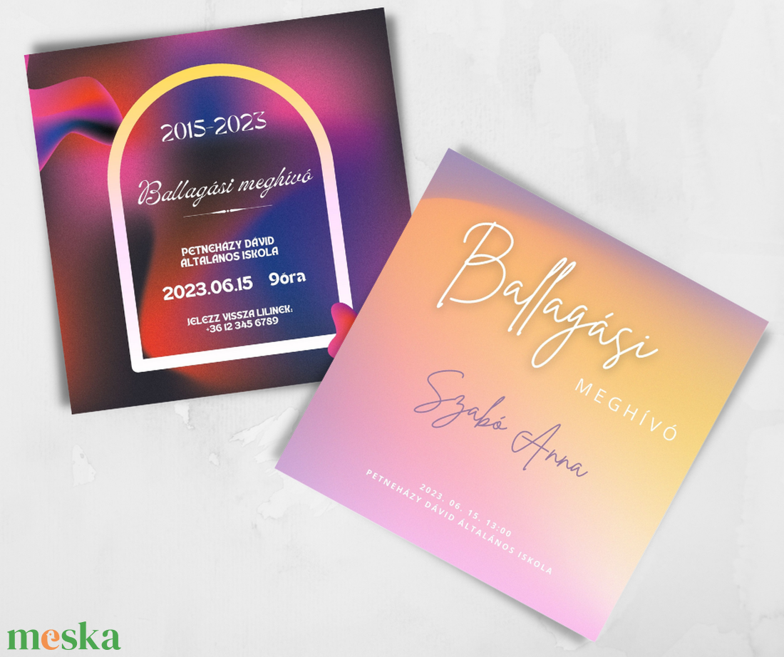Ballagási meghívó #multicolor - otthon & életmód - papír, írószer - ajándékozás kellékei - meghívó - Meska.hu Ballagási meghívó #multicolor - otthon & életmód - papír, írószer - ajándékozás kellékei - meghívó - Meska.hu