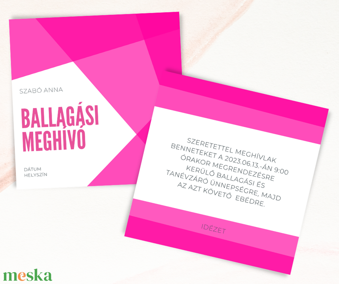 Ballagási meghívó különböző színekben #elements - otthon & lakás - papír írószer - meghívó - Meska.hu