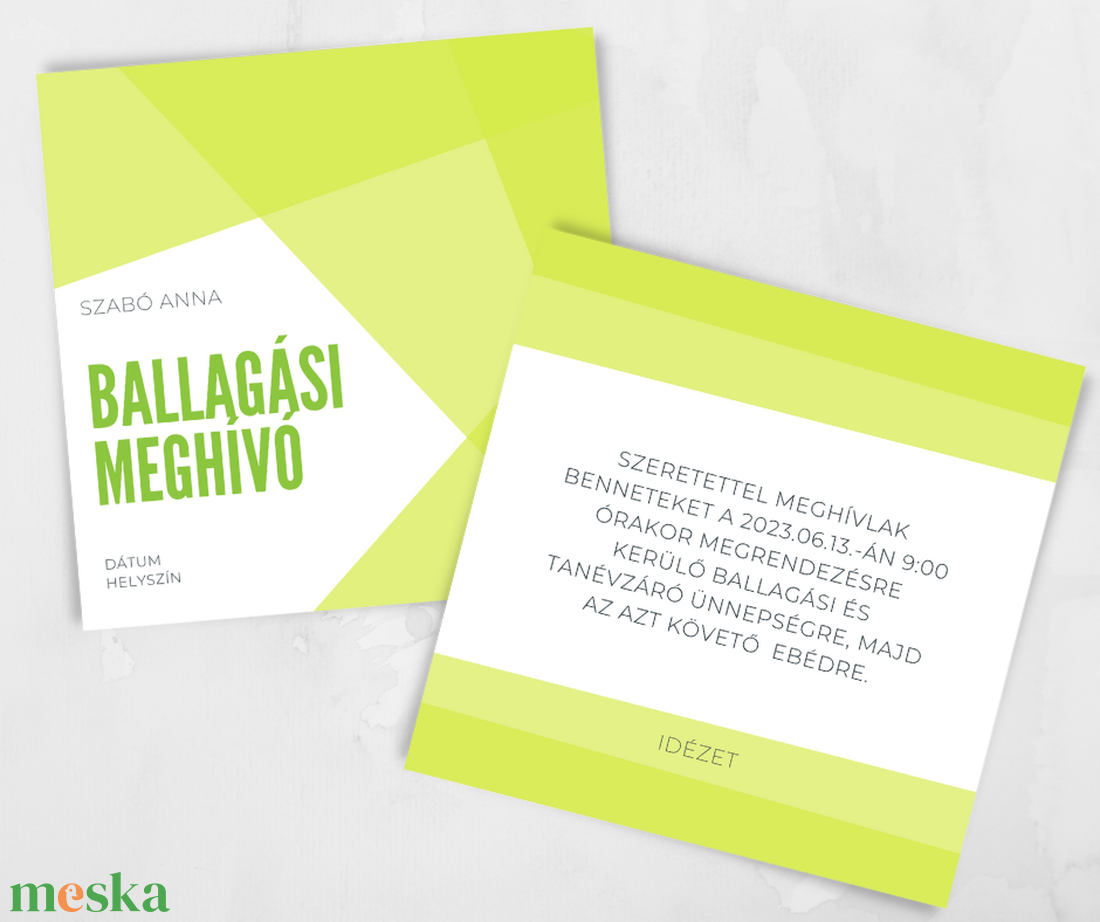 Ballagási meghívó különböző színekben #elements - otthon & lakás - papír írószer - meghívó - Meska.hu
