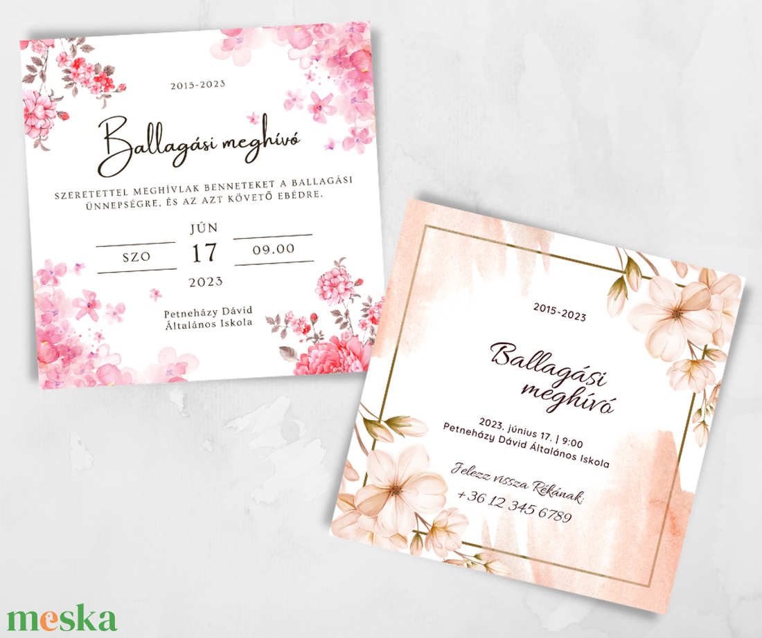Ballagási meghívó #flowers - otthon & életmód - papír, írószer - ajándékozás kellékei - meghívó - Meska.hu Ballagási meghívó #flowers - otthon & életmód - papír, írószer - ajándékozás kellékei - meghívó - Meska.hu