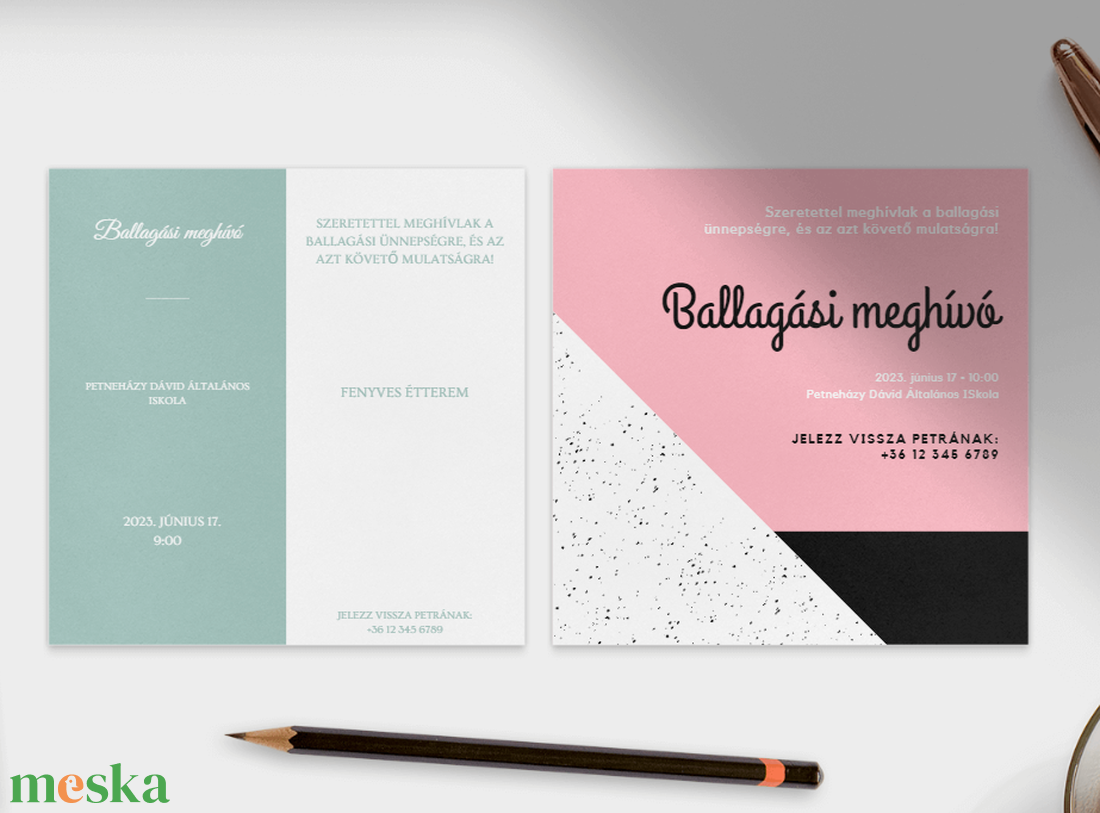 Ballagási meghívó #alakzatok - otthon & életmód - papír, írószer - ajándékozás kellékei - meghívó - Meska.hu Ballagási meghívó #alakzatok - otthon & életmód - papír, írószer - ajándékozás kellékei - meghívó - Meska.hu