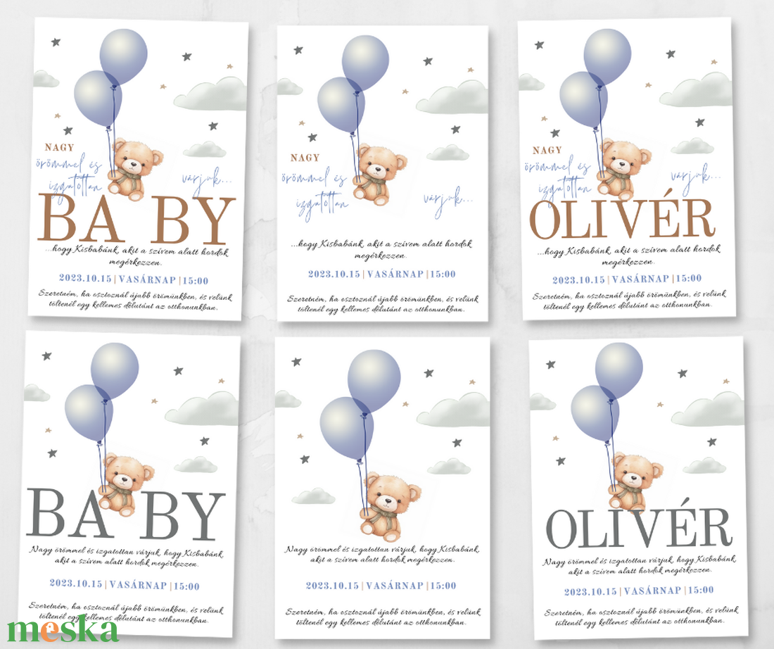 Babaváró meghívó #balloon - otthon & életmód - papír, írószer - ajándékozás kellékei - meghívó - Meska.hu Babaváró meghívó #balloon - otthon & életmód - papír, írószer - ajándékozás kellékei - meghívó - Meska.hu