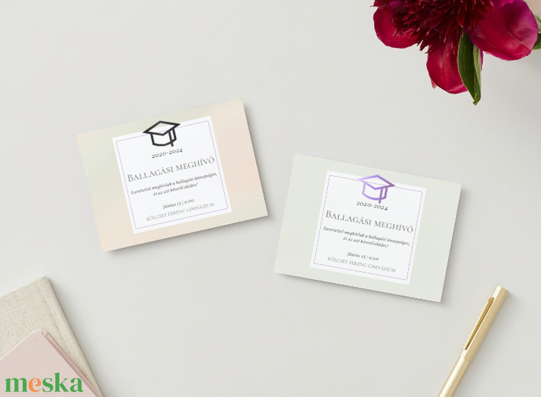 Ballagási meghívó #simple - otthon & életmód - papír, írószer - Meska.hu