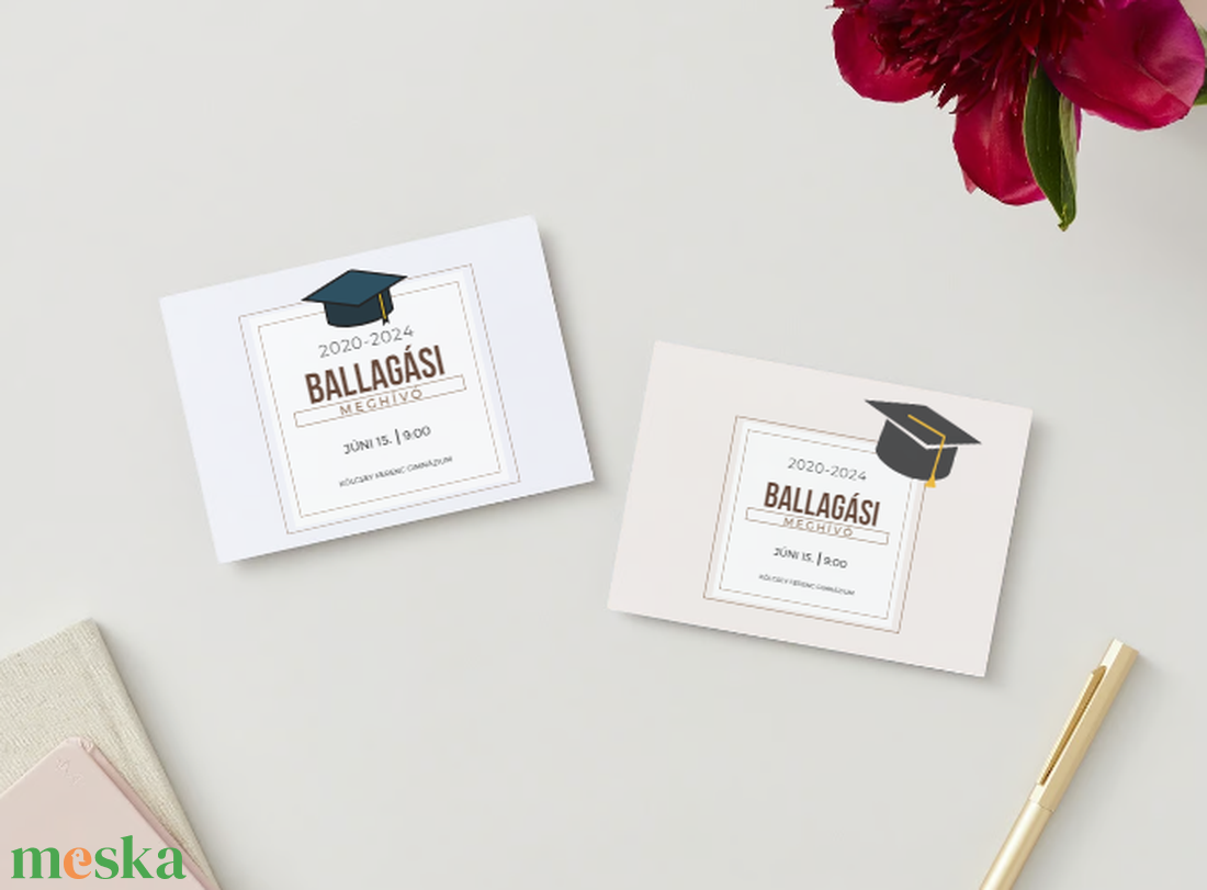 Ballagási meghívó #simple - otthon & életmód - papír, írószer - Meska.hu