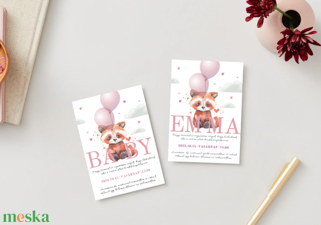 Babaváró meghívó #foxbabygirl - otthon & életmód - papír, írószer - ajándékozás kellékei - meghívó - Meska.hu Babaváró meghívó #foxbabygirl - otthon & életmód - papír, írószer - ajándékozás kellékei - meghívó - Meska.hu