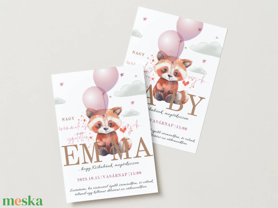 Babaváró meghívó #foxbabygirl - otthon & életmód - papír, írószer - ajándékozás kellékei - meghívó - Meska.hu Babaváró meghívó #foxbabygirl - otthon & életmód - papír, írószer - ajándékozás kellékei - meghívó - Meska.hu