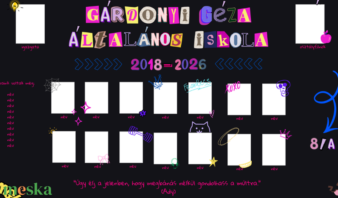 Ballagási tabló #yearbook - művészet - grafika & illusztráció - digitális - Meska.hu