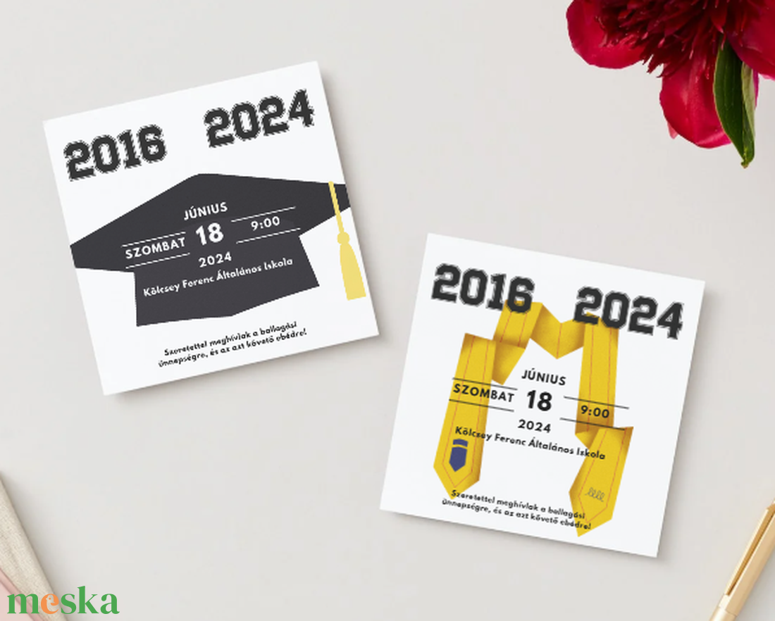 Ballagási meghívó #graduate - otthon & életmód - papír, írószer - ajándékozás kellékei - meghívó - Meska.hu