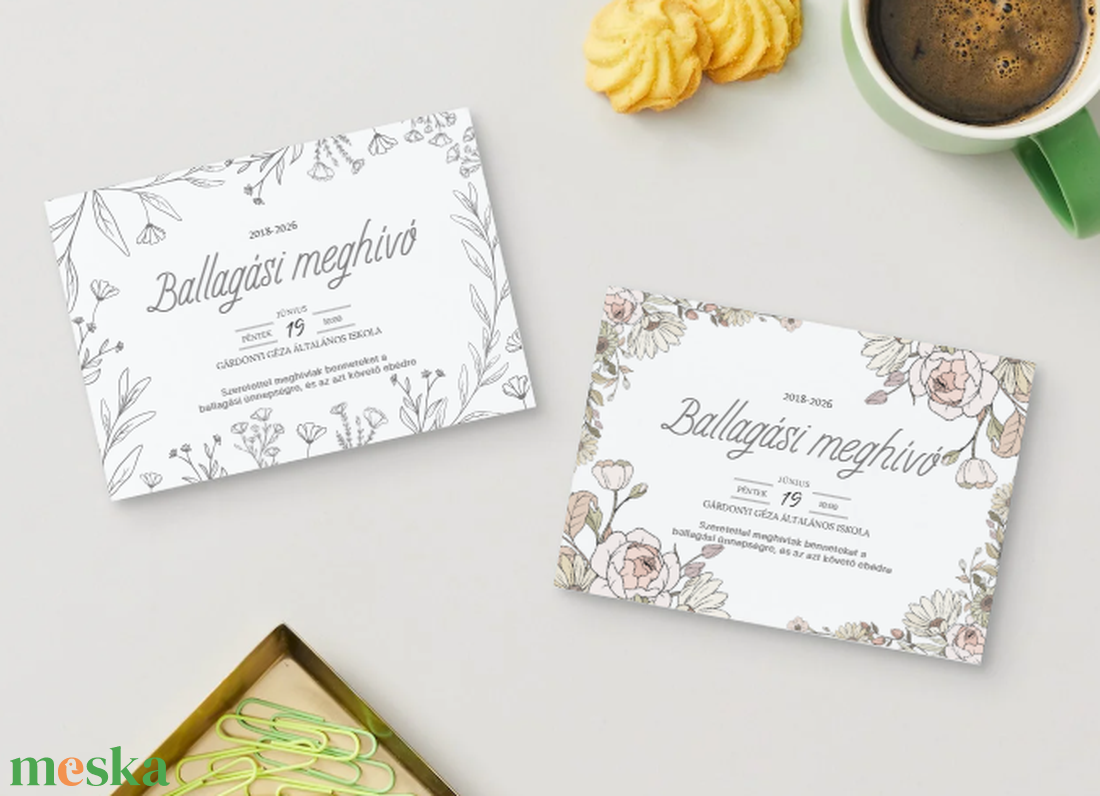 Ballagási meghívó #minimal - otthon & életmód - papír, írószer - ajándékozás kellékei - meghívó - Meska.hu
