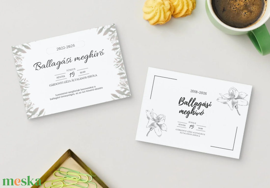 Ballagási meghívó #minimal2 - otthon & életmód - papír, írószer - ajándékozás kellékei - meghívó - Meska.hu