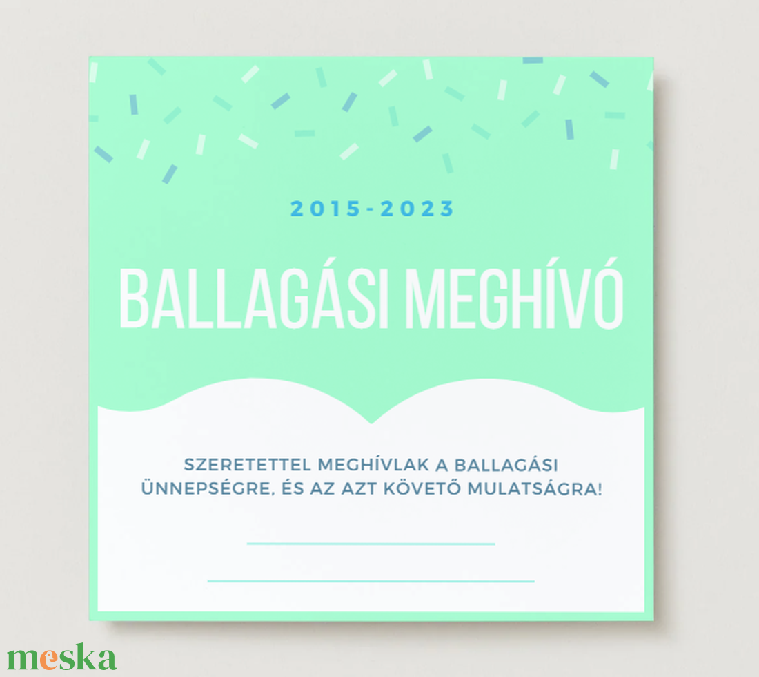 Ballagási meghívó #muffin - otthon & életmód - papír, írószer - ajándékozás kellékei - meghívó - Meska.hu