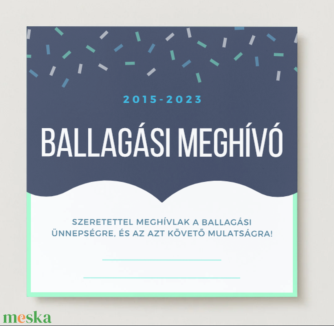 Ballagási meghívó #mustache - otthon & életmód - papír, írószer - ajándékozás kellékei - meghívó - Meska.hu