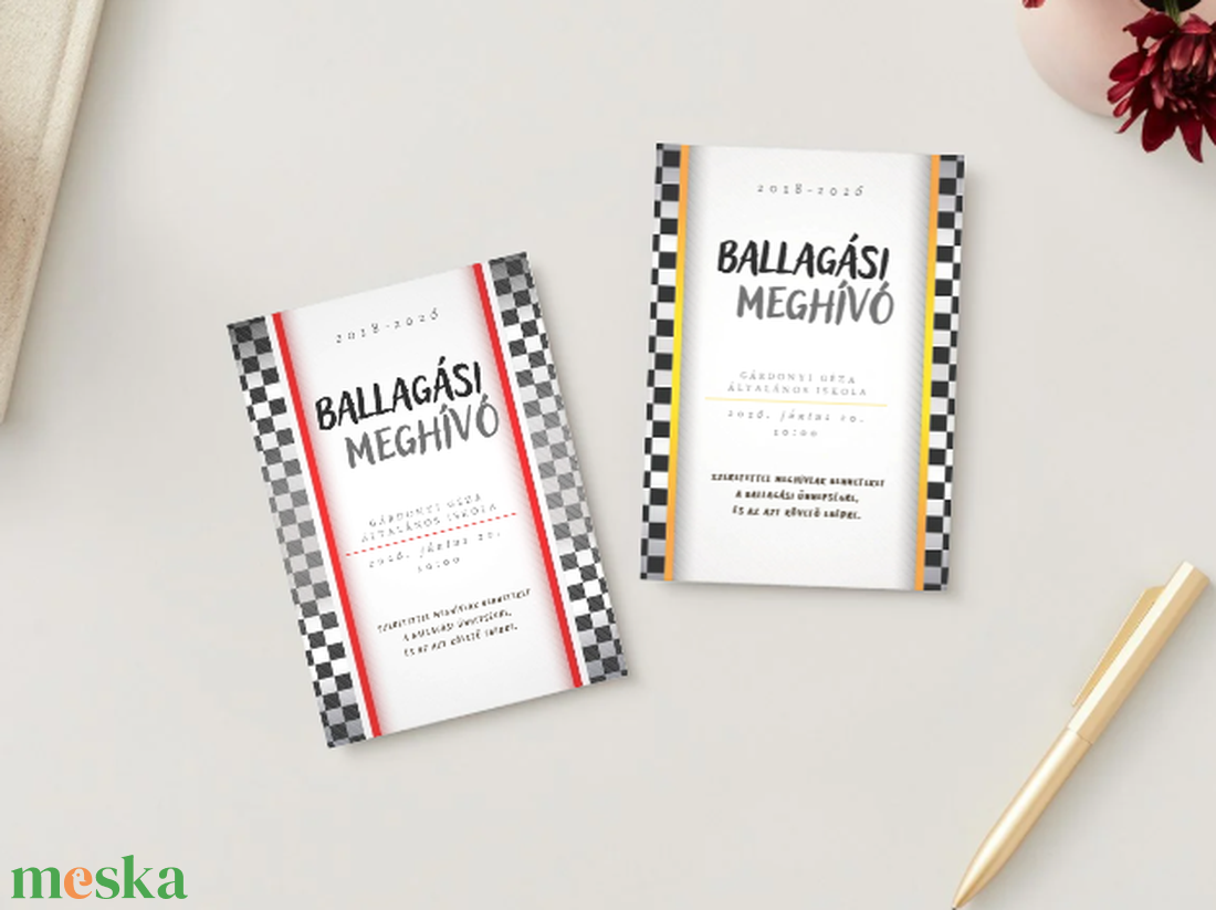Ballagási meghívó fiúknak #race - otthon & életmód - papír, írószer - meghívó - ballagási meghívó - Meska.hu
