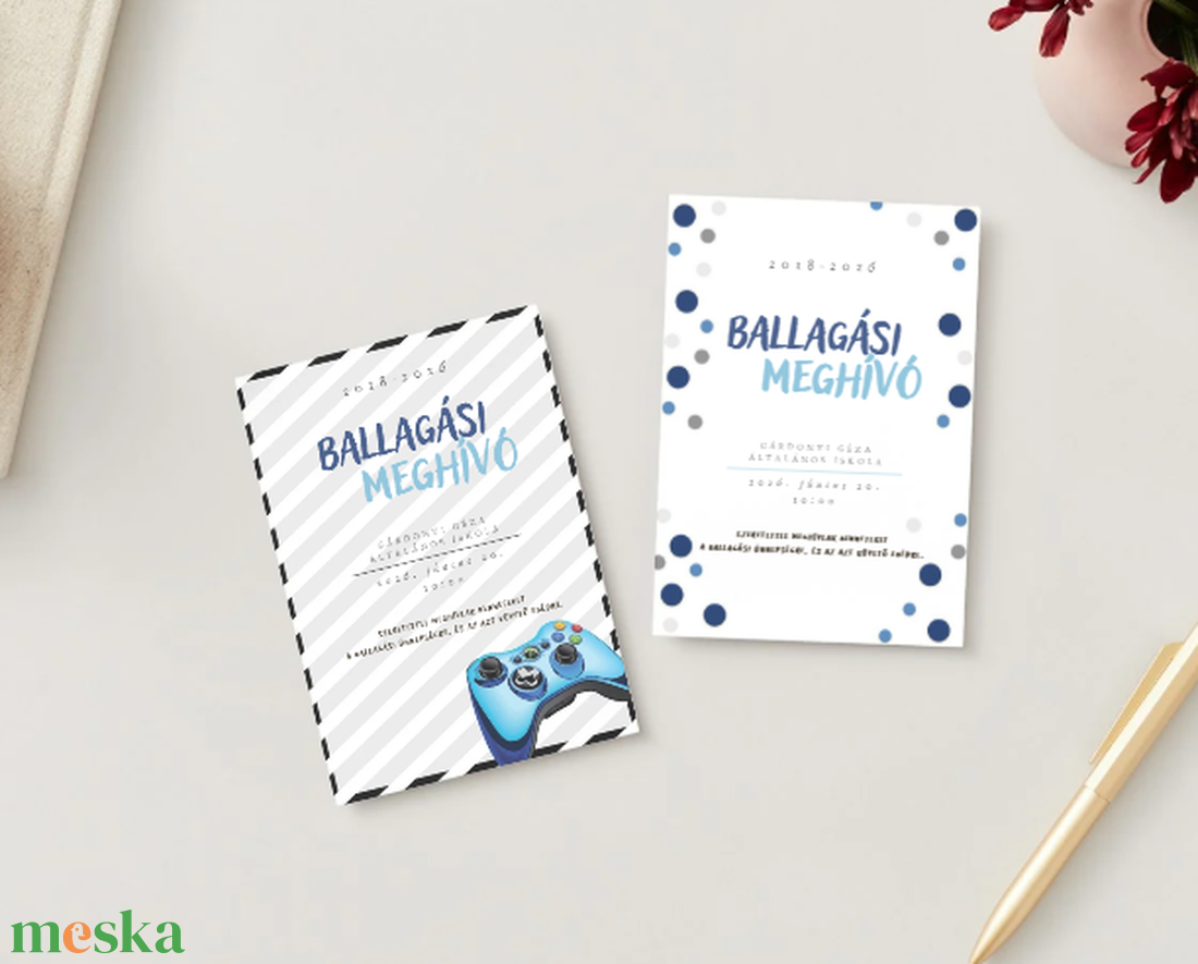Ballagási meghívó fiúnak #blue - otthon & életmód - papír, írószer - meghívó - ballagási meghívó - Meska.hu