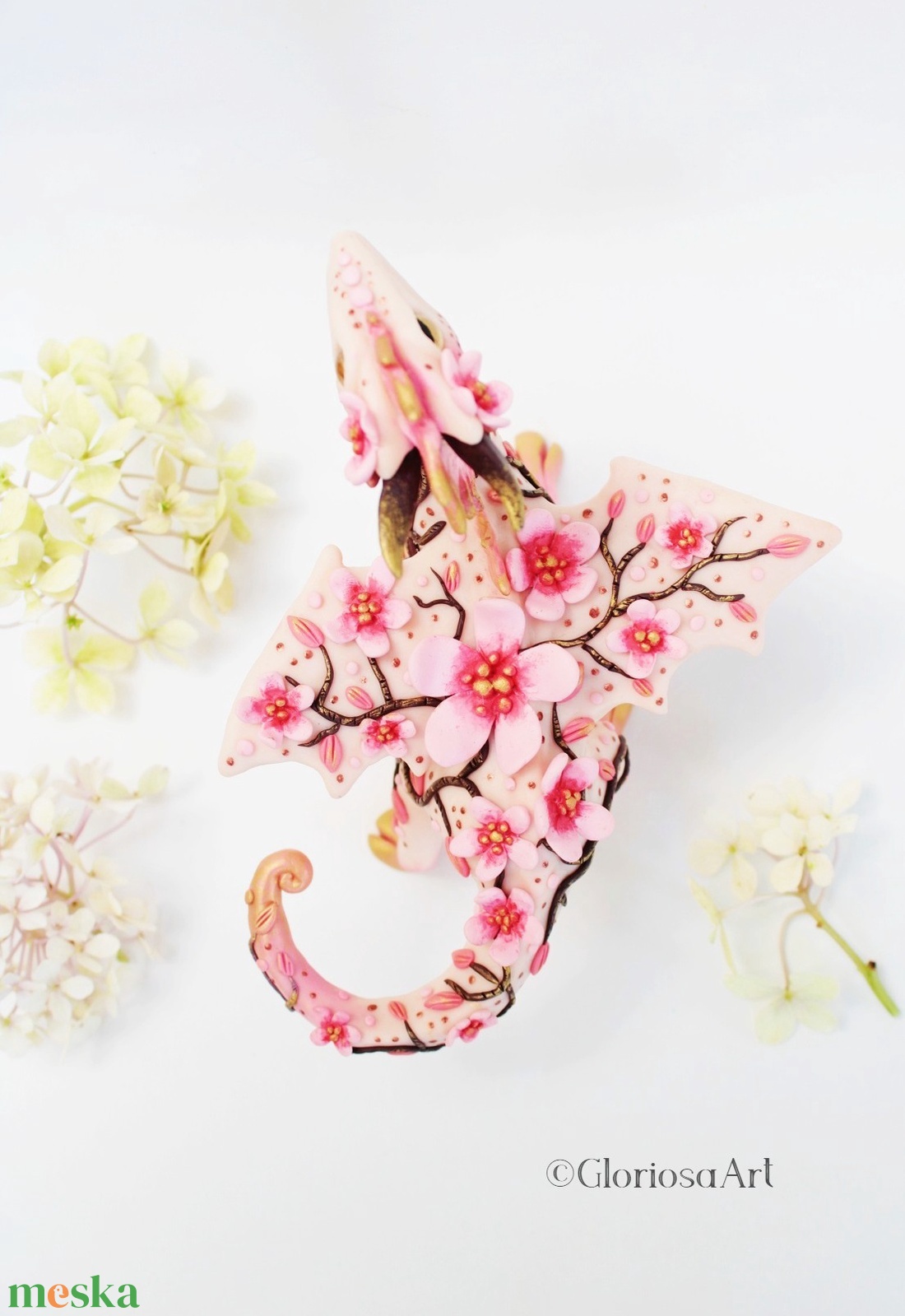 Egyedi cseresznye virág sárkány szobrocska - sakura sárkány figura - tavaszi virágos dekoráció - otthon & életmód - dekoráció - dísztárgy - Meska.hu Egyedi cseresznye virág sárkány szobrocska - sakura sárkány figura - tavaszi virágos dekoráció - otthon & életmód - dekoráció - dísztárgy - Meska.hu