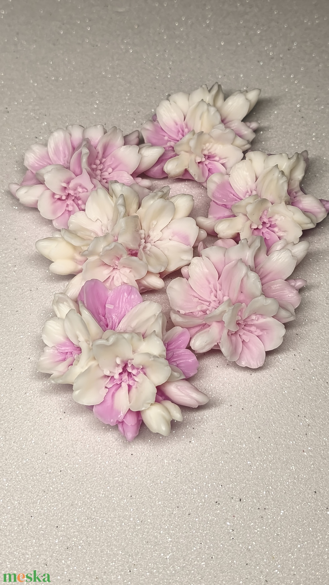 Sakura Ünnep - szójaviasz gyertya virágokkal - otthon & életmód - gyertya, illat, aroma - gyertya - Meska.hu