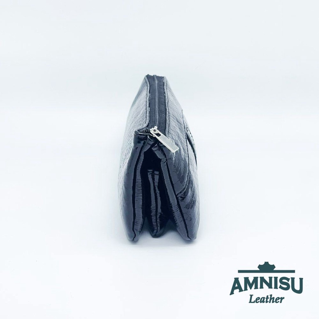 Fekete lakk kígyómintás egyenes kristály köves női pénztárca G8023 - táska & tok - pénztárca & más tok - pénztárca - női pénztárca - Meska.hu