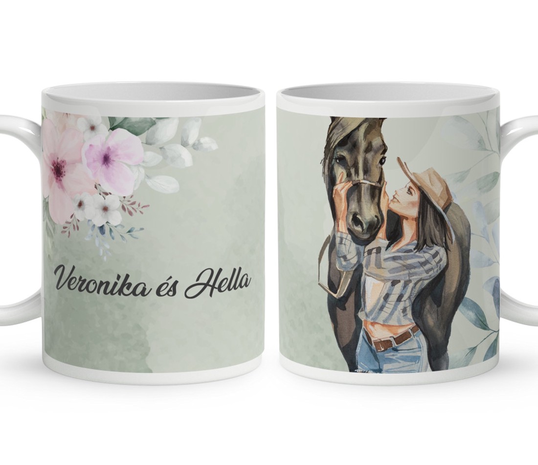 Kérd a neveddel - Imádom a lovam mintás bögre - otthon & életmód - konyhafelszerelés, tálalás - tálalás - bögre & csésze - Meska.hu