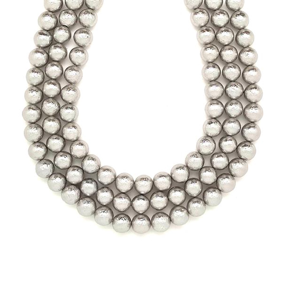 Kagyló bevonatos rücskös ezüst golyó 8mm ékszerkészítő alapanyag (füzér) - kellékek & szerszámok - ásvány alapanyag - ásványfüzér - Meska.hu