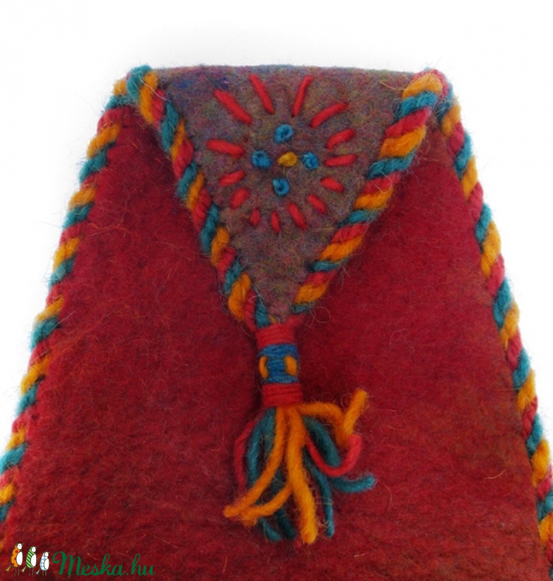 Nemez fali kaspó, sodratokkal. 47x18x18cm - - Meska.hu Nemez fali kaspó, sodratokkal. 47x18x18cm - - Meska.hu