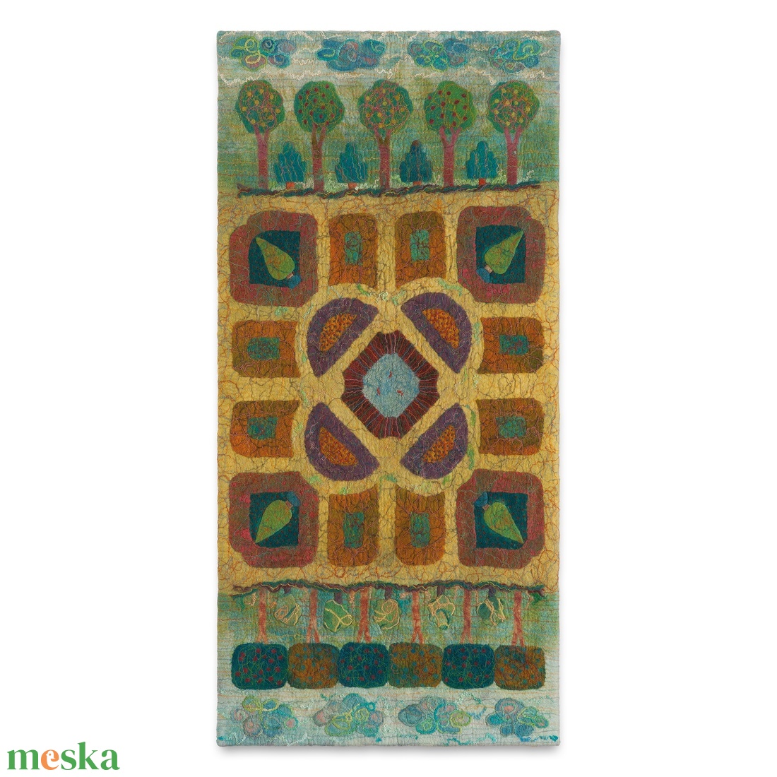 Látóhatár II. nemezkép, Méret: 64 x 130 cm, Tavasz - művészet - textilkép - nemezelt - Meska.hu Látóhatár II. nemezkép, Méret: 64 x 130 cm, Tavasz - művészet - textilkép - nemezelt - Meska.hu