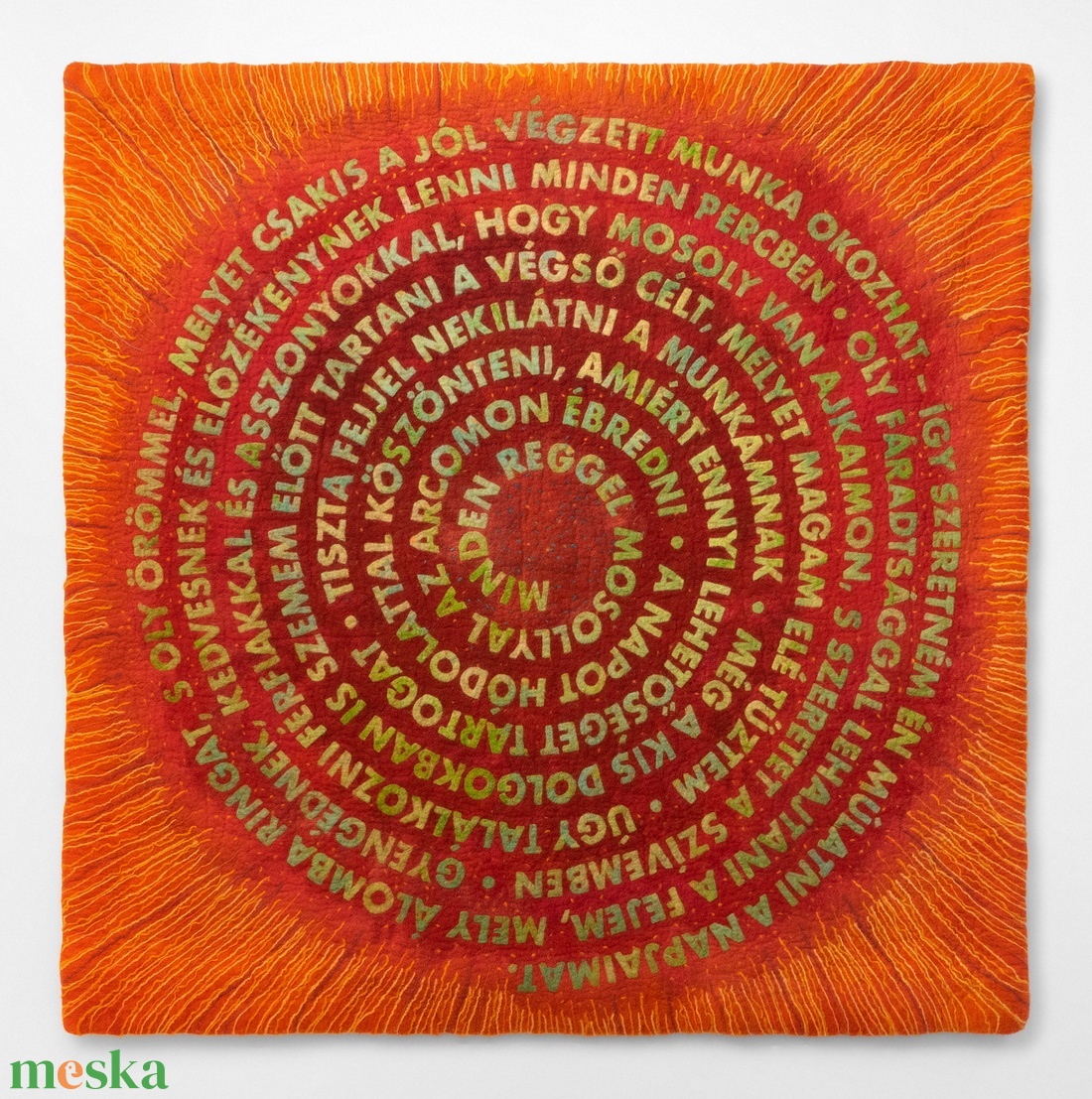 Fohász - nemezkép 122 X 119 cm - művészet - textilkép - nemezelt - Meska.hu