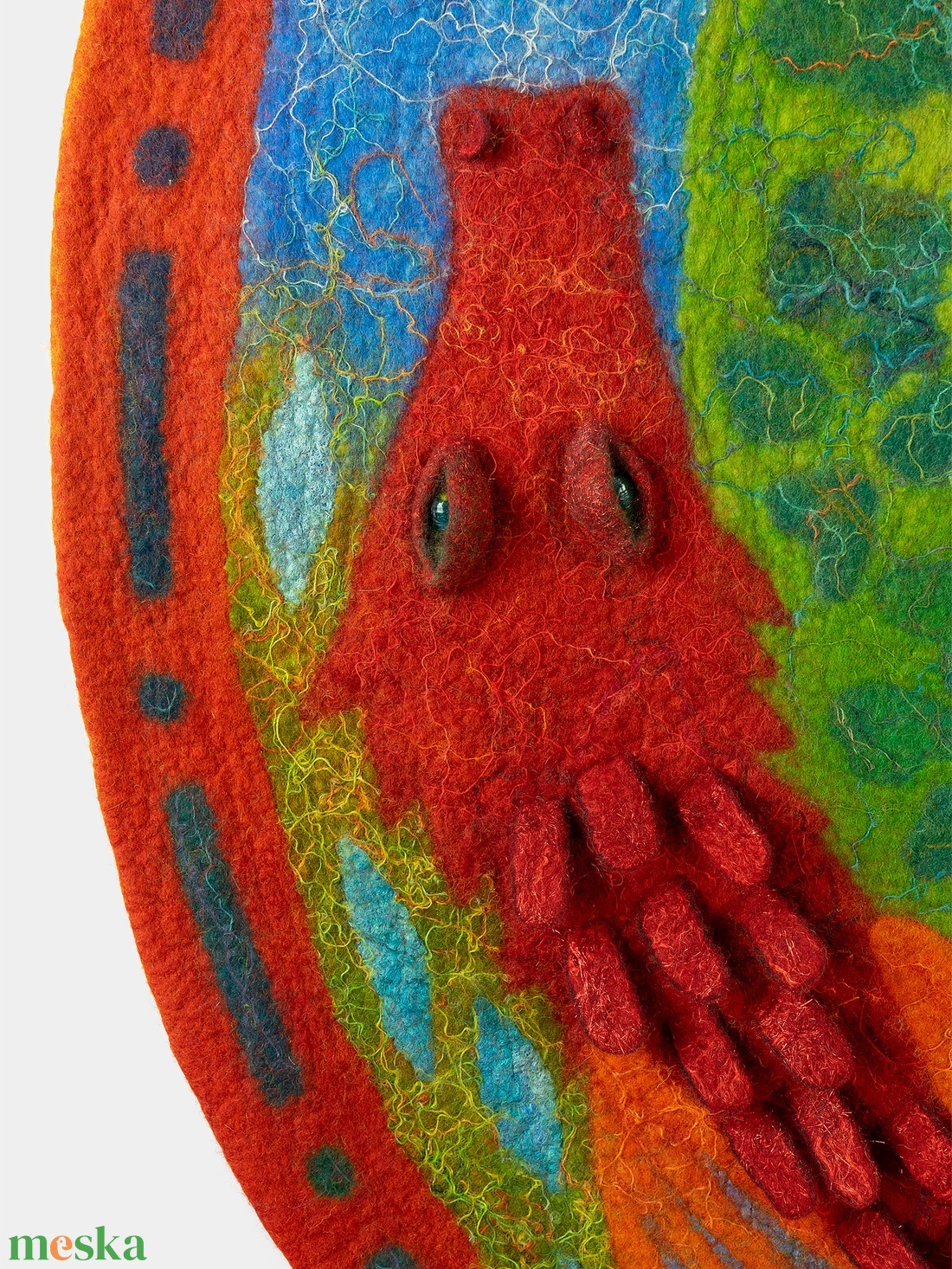 Sárkány. Nemezkép - művészet - textilkép - nemezelt - Meska.hu