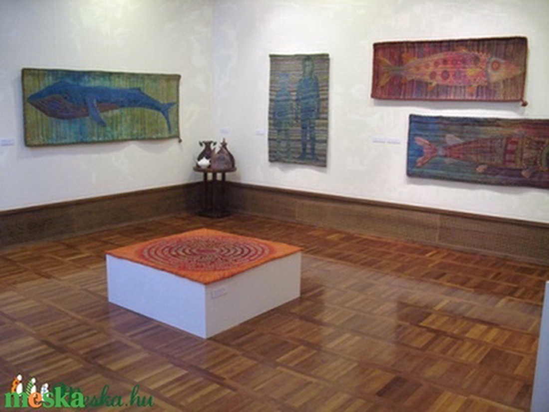 Rendelhető. Még létezők II. Kék bálna, 242 x 89 cm, nemez  - művészet - textilkép - egyéb - Meska.hu