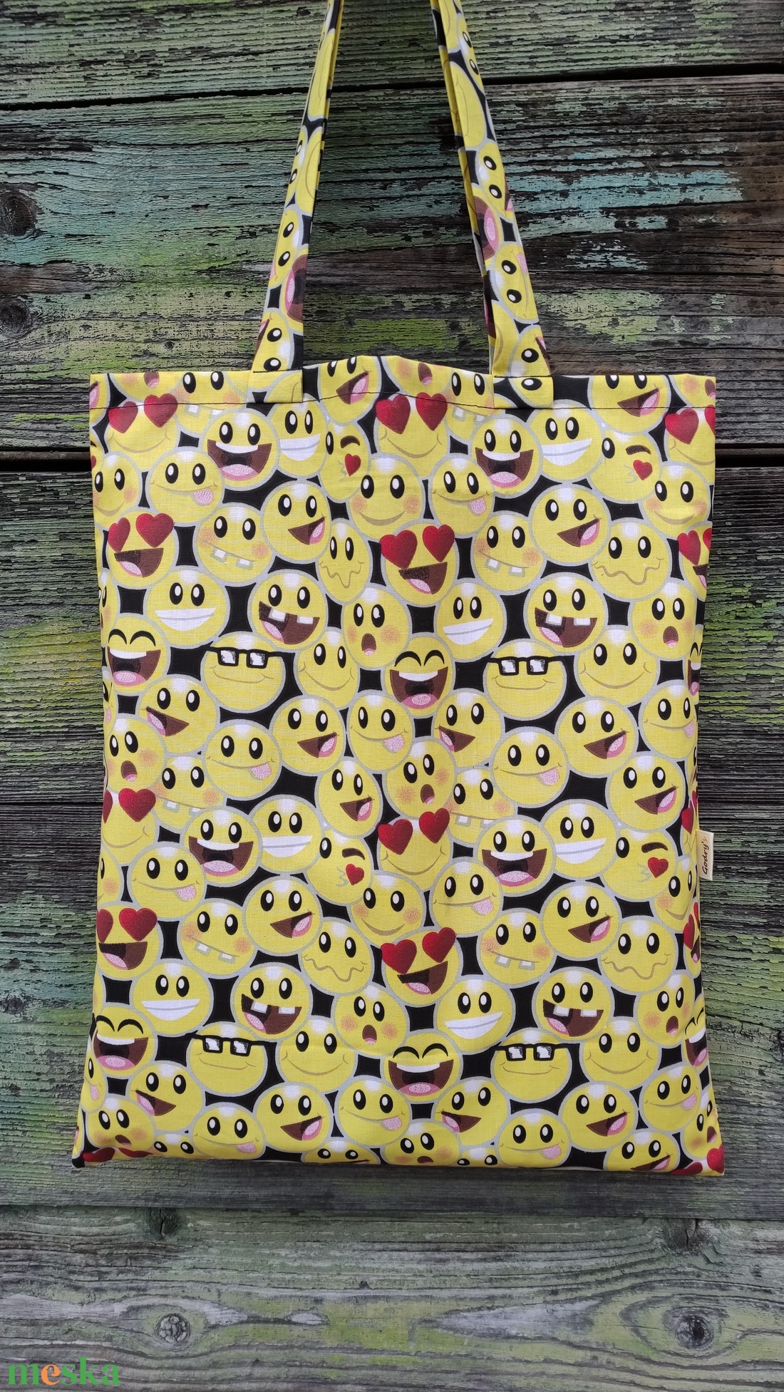 Emoji mintás szatyor - táska & tok - bevásárlás & shopper táska - shopper, textiltáska, szatyor - Meska.hu Emoji mintás szatyor - táska & tok - bevásárlás & shopper táska - shopper, textiltáska, szatyor - Meska.hu