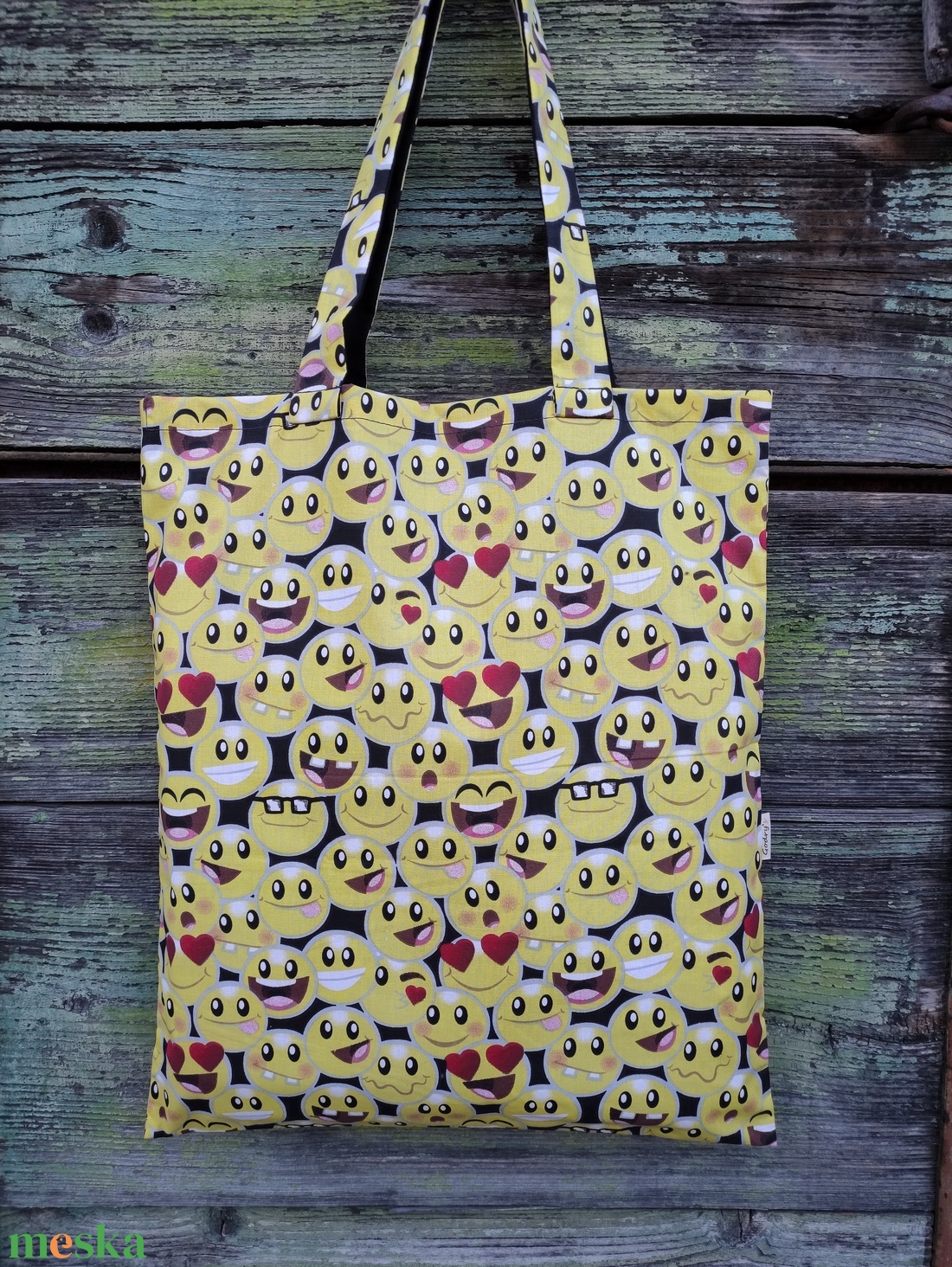 Emoji mintás szatyor - táska & tok - bevásárlás & shopper táska - shopper, textiltáska, szatyor - Meska.hu Emoji mintás szatyor - táska & tok - bevásárlás & shopper táska - shopper, textiltáska, szatyor - Meska.hu