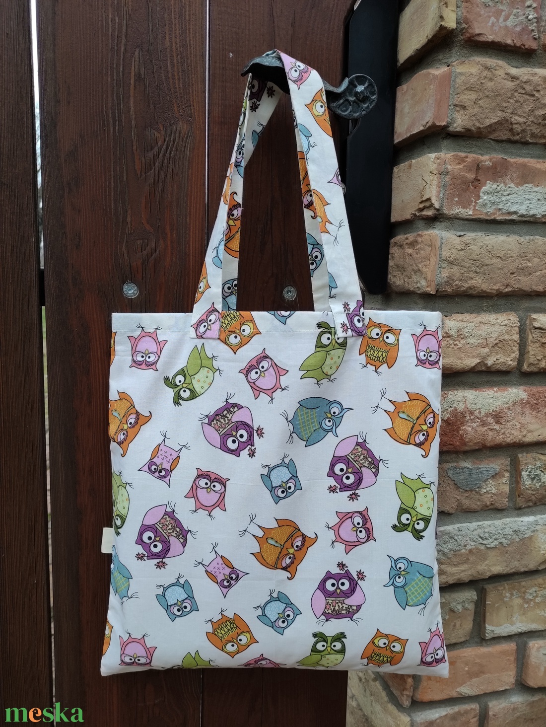 Bagoly mintás szatyor  - táska & tok - bevásárlás & shopper táska - shopper, textiltáska, szatyor - Meska.hu