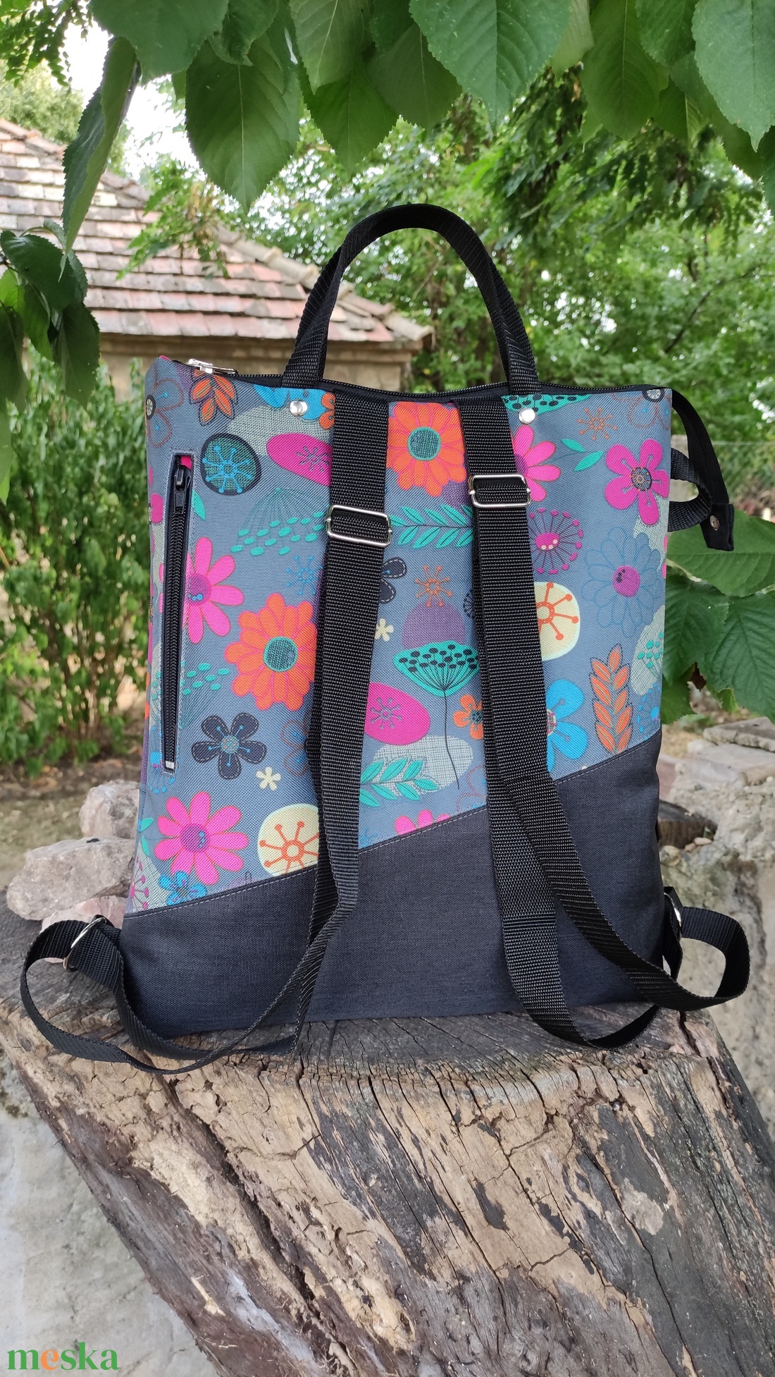 Vízlepergető mintás hátizsák - táska & tok - hátizsák - hátizsák - Meska.hu