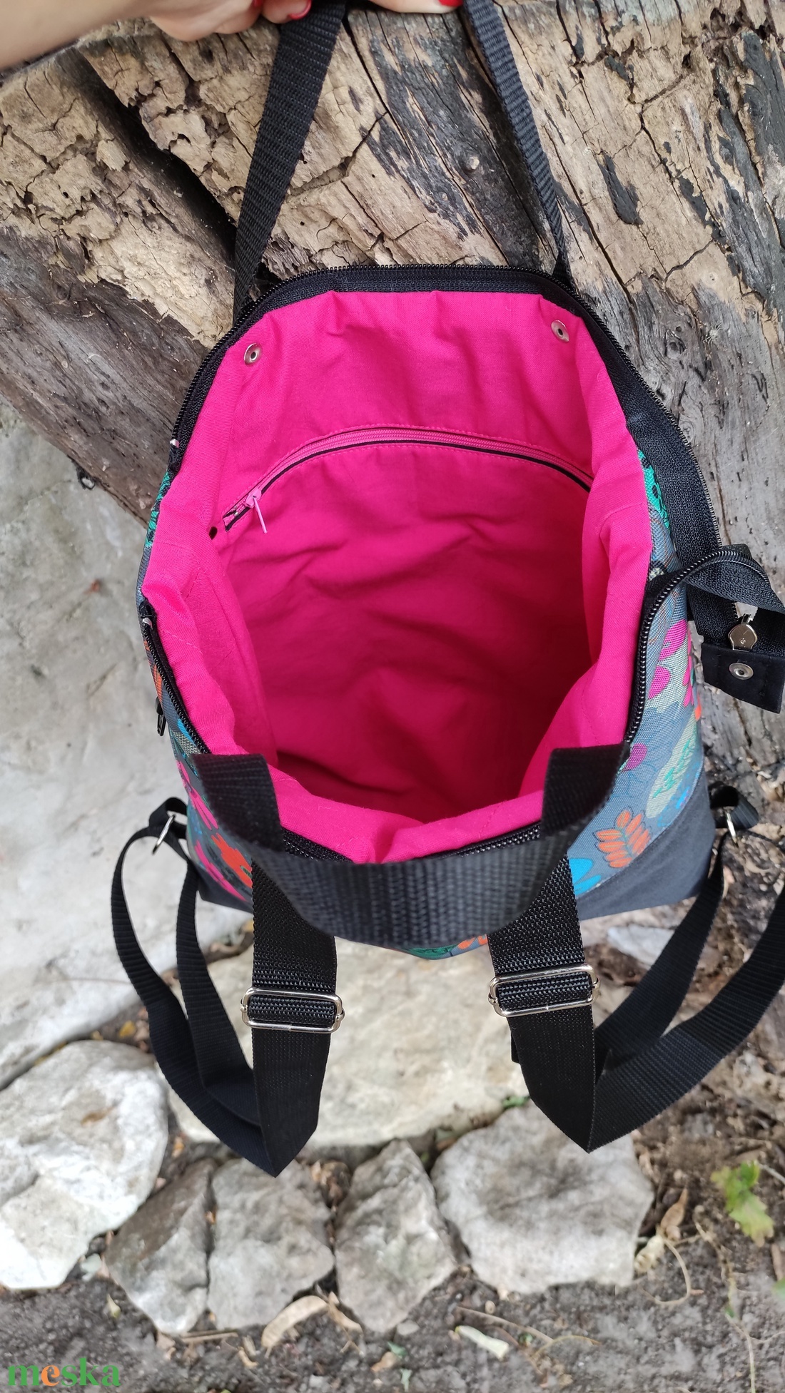 Vízlepergető mintás hátizsák - táska & tok - hátizsák - hátizsák - Meska.hu