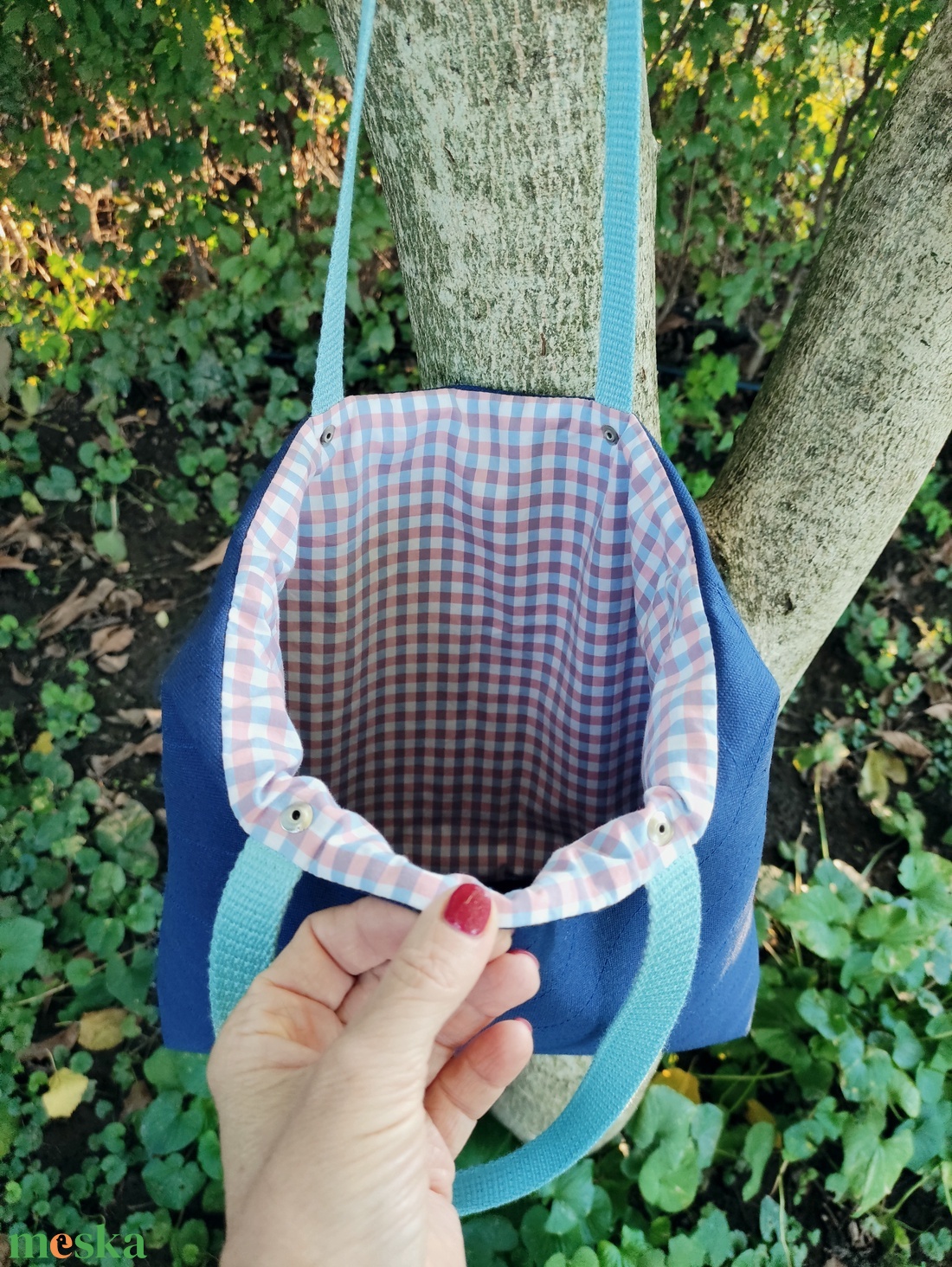 Bélelt vászon szatyor - táska & tok - kézitáska & válltáska - válltáska - Meska.hu